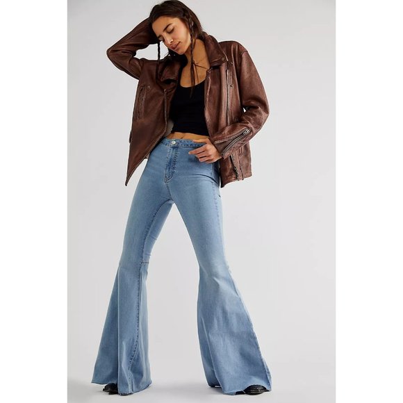 Free People Denim - Free People Just Float On Flare Jeans Bermondsey Blue